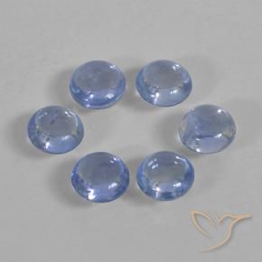 Gemme di Zaffiro Blu navy chiaro naturale da 1.22 ct, Rotondo, Trasparente