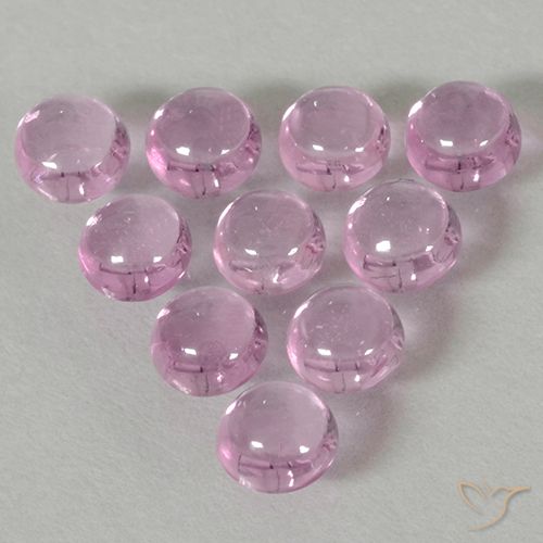 2.06ctw Naturale Rosa Molto Chiaro Zaffiro, Rotondo, Trasparente