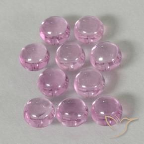 Gemme di Zaffiro Rosa Molto Chiaro naturale da 2.06 ct, Rotondo, Trasparente
