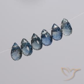 Gemme di Zaffiro Blu navy naturale da 2.34 ct, Taglio briolette, VS