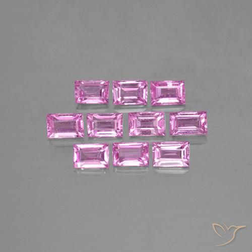 1.15ctw Naturale Rosa chiaro Zaffiro, Taglio a baguette, VS