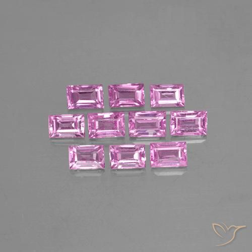 1.19ctw Naturale Rosa chiaro Zaffiro, Taglio a baguette, VS