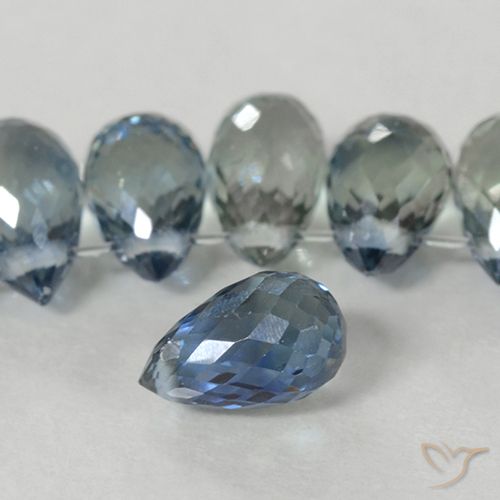 7.25ctw Naturale Azzurro Zaffiro, Taglio briolette, VS
