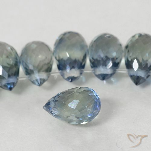 6.03ctw Naturale Azzurro Zaffiro, Taglio briolette, VS