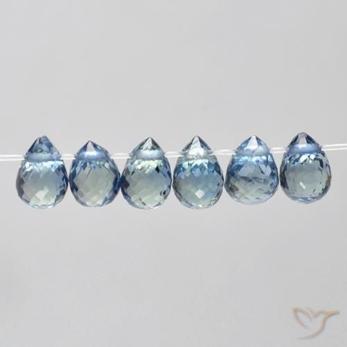 2.18ctw Naturale Azzurro Zaffiro, Taglio briolette, VS
