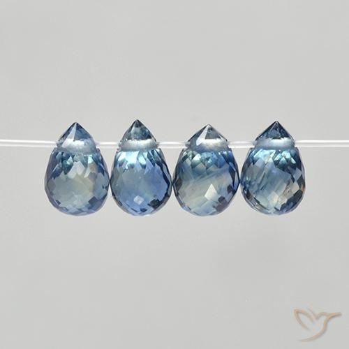 1.78ctw Naturale Blu Zaffiro, Taglio briolette, VS