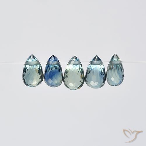 Gemme di Zaffiro Multicolore naturale da 1.96 ct, Taglio briolette, VS