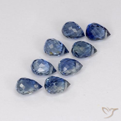 2.57ctw Naturale Blu scuro Zaffiro, Taglio briolette, VS