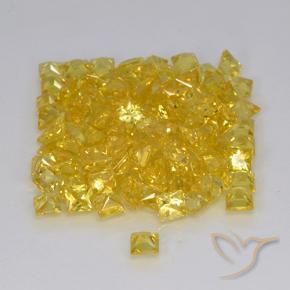 Zaffiro Dorato naturale da 0.15 ct, Quadrato, VVS-VS
