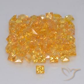 Zaffiro Oro naturale da 0.18 ct, Quadrato, VVS-VS
