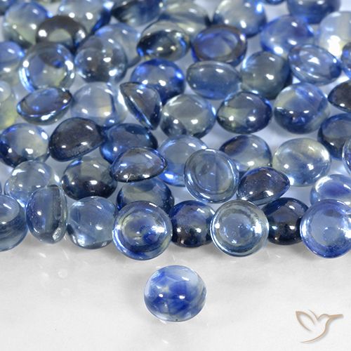 0.41ct Naturale Blu scuro Zaffiro, Rotondo, Trasparente
