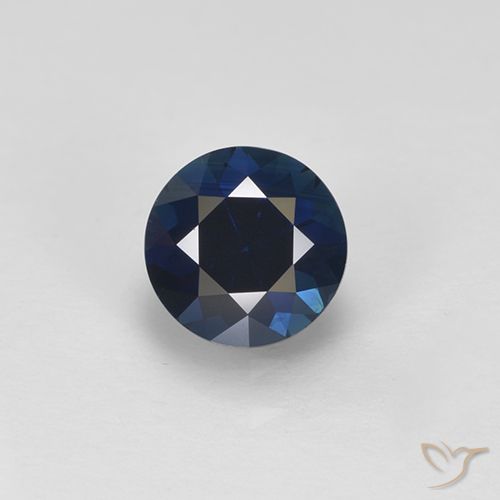 0.58ct Naturale Blu notte Zaffiro, Rotondo, VVS-VS