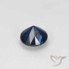 Zaffiro Blu notte naturale da 0.58 ct, Rotondo, VVS-VS