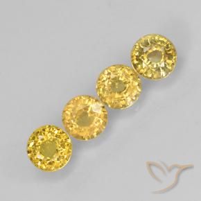 Gemme di Zaffiro Dorato naturale da 1.47 ct, Rotondo, VS
