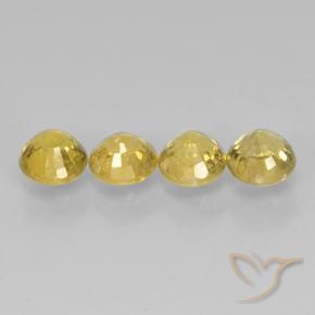 Gemme di Zaffiro Dorato naturale da 1.47 ct, Rotondo, VS