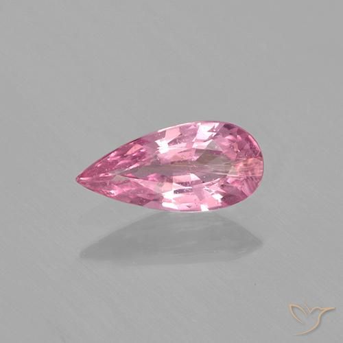 0.58ct Naturale Rosa medio Zaffiro, Forma a pera, VS