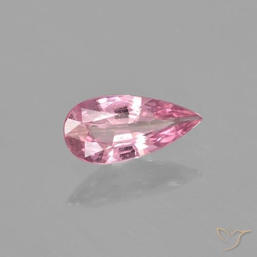 Zaffiro Rosa medio naturale da 0.58 ct, Forma a pera, VS