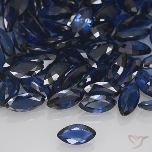 0.48ct Naturale Blu scuro profondo Zaffiro, Taglio marquise, VVS-VS