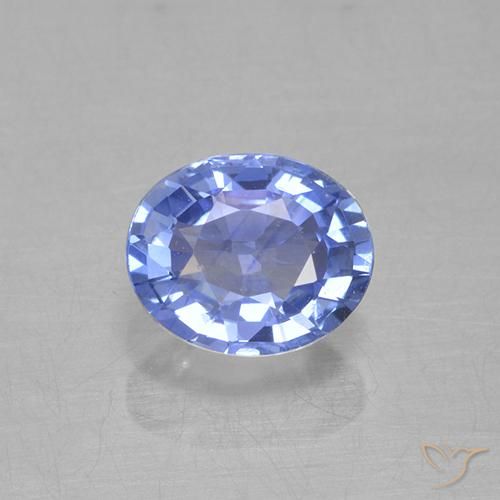 0.63ct Naturale Blu pastello Zaffiro, Ovale, VVS-VS