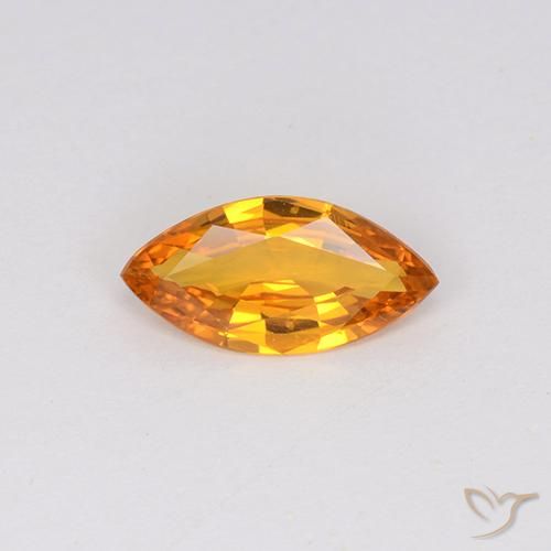1.00ct Naturale Oro Zaffiro, Taglio marquise, VVS