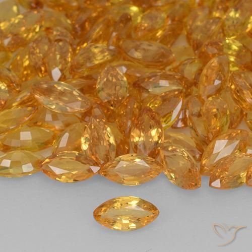 0.20ct Naturale Oro Zaffiro, Taglio marquise, VVS-VS
