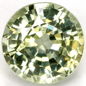 Zaffiro naturale verde da 1,24 ct, taglio rotondo, VS