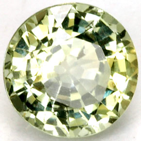 Zaffiro naturale verde da 1,24 ct, taglio rotondo, VS