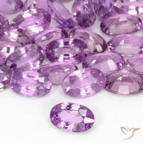 Zaffiro Viola rosato medio naturale da 0.28 ct, Ovale, VVS-VS