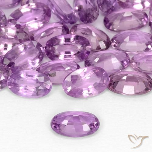 Zaffiro Viola rosato medio naturale da 0.28 ct, Ovale, VVS-VS