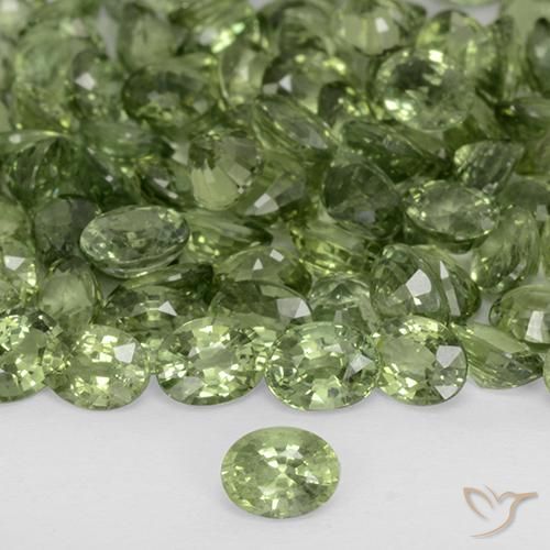 0.24ct Naturale Verde scuro Zaffiro, Ovale, VVS-VS