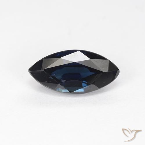 1.20ct Naturale Blu notte Zaffiro, Taglio marquise, VVS