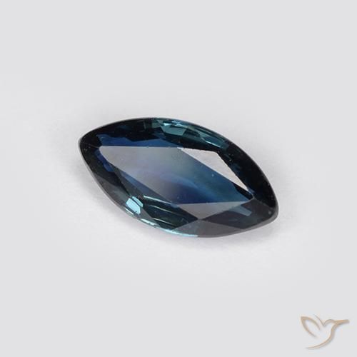 Zaffiro Blu scuro profondo naturale da 0.77 ct, Taglio marquise, VS