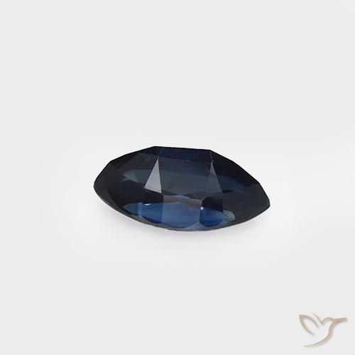 Zaffiro Blu scuro naturale da 0.96 ct, Taglio marquise, VVS-VS