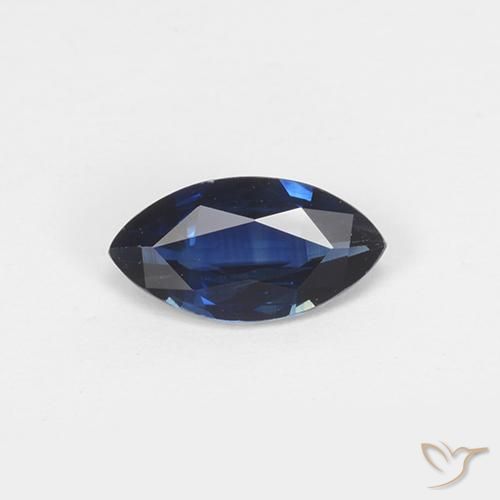 Zaffiro Blu navy naturale da 0.96 ct, Taglio marquise, VVS-VS