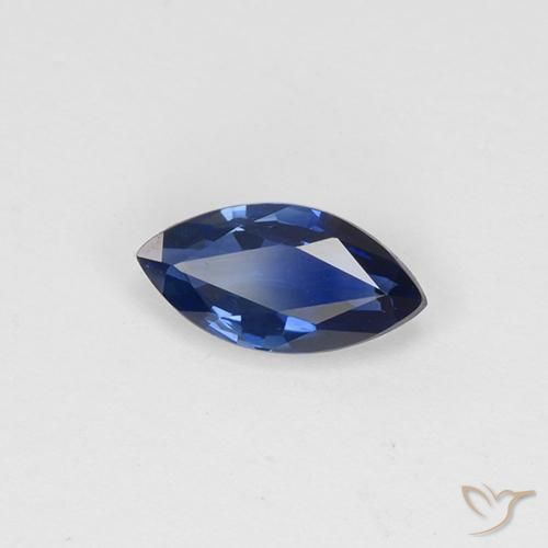 Zaffiro Azzurro crepuscolare naturale da 0.81 ct, Taglio marquise, VVS-VS