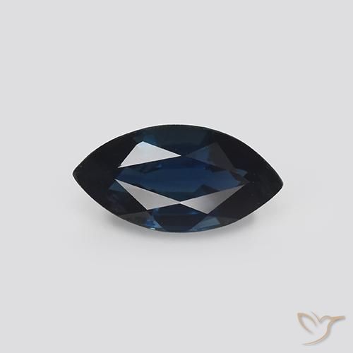 1.17ct Naturale Blu nerastro Zaffiro, Taglio marquise, VVS-VS