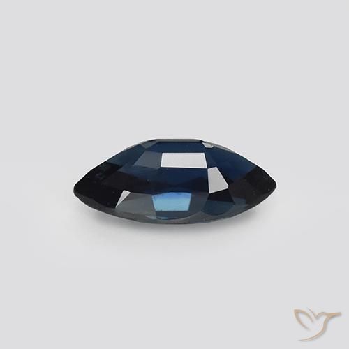Zaffiro Blu nerastro naturale da 1.17 ct, Taglio marquise, VVS-VS