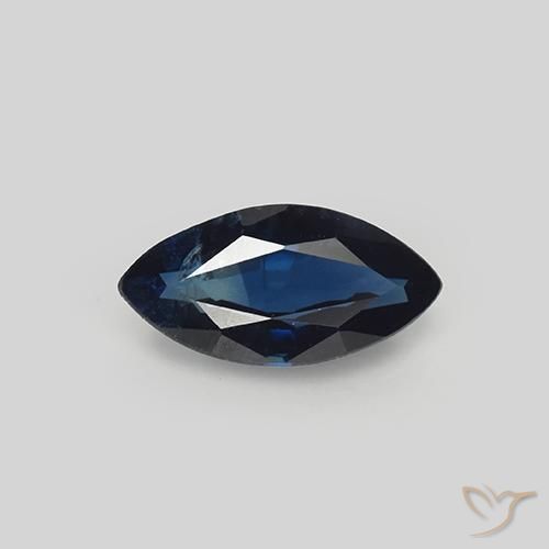 1.02ct Naturale Blu scuro Zaffiro, Taglio marquise, VS