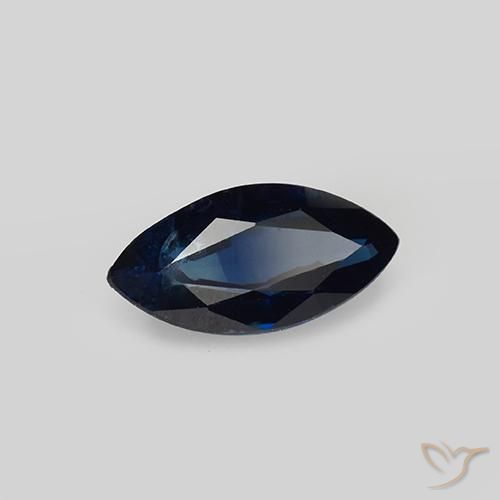 Zaffiro Blu scuro naturale da 1.02 ct, Taglio marquise, VS