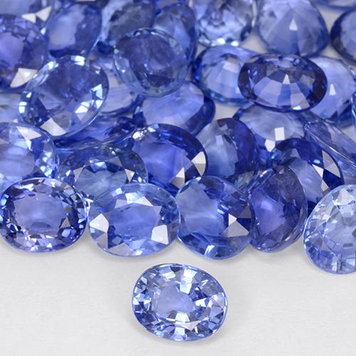Zaffiro Blu pastello naturale da 0.76 ct, Ovale, VVS-VS