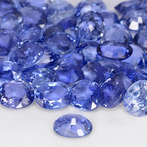 Zaffiro Blu pastello naturale da 0.76 ct, Ovale, VVS-VS