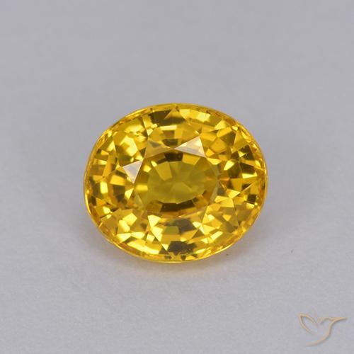 1.01ct Naturale Arancio Dorato Profondo Zaffiro, Ovale, VVS