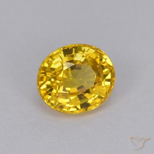 Zaffiro Arancio Dorato Profondo naturale da 1.01 ct, Ovale, VVS