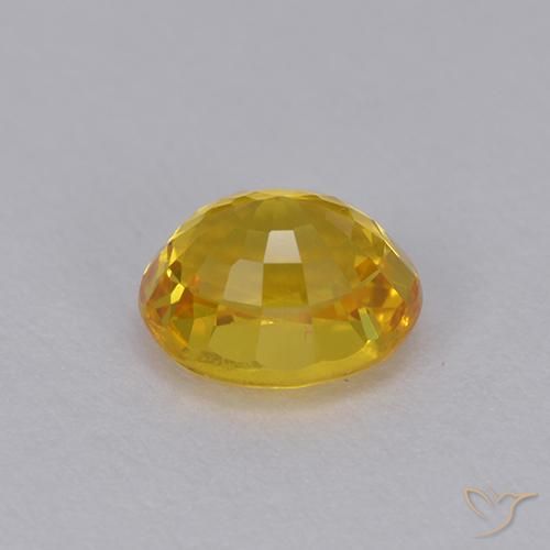 Zaffiro Arancio Dorato Profondo naturale da 1.01 ct, Ovale, VVS