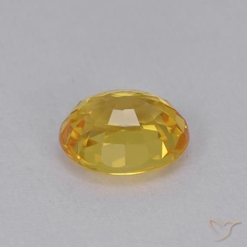 Zaffiro Dorato naturale da 0.99 ct, Ovale, VVS