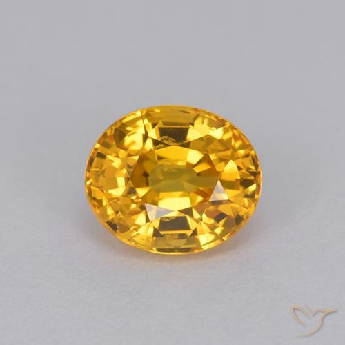 1.22ct Naturale Dorato scuro Zaffiro, Ovale, VVS