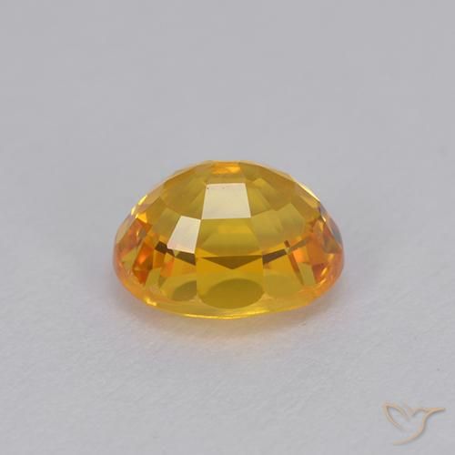 Zaffiro Dorato scuro naturale da 1.22 ct, Ovale, VVS