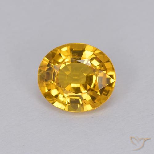 1.05ct Naturale Dorato scuro Zaffiro, Ovale, VVS-VS