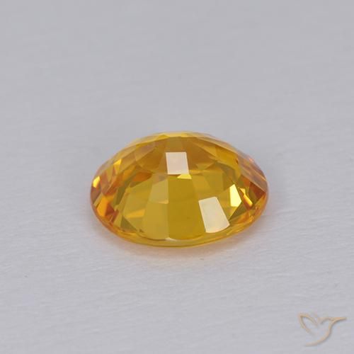 Zaffiro Dorato scuro naturale da 1.05 ct, Ovale, VVS-VS