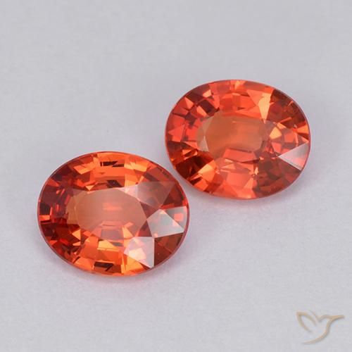 Gemme di Zaffiro Rosso intenso naturale da 1.48 ct, Ovale, VVS
